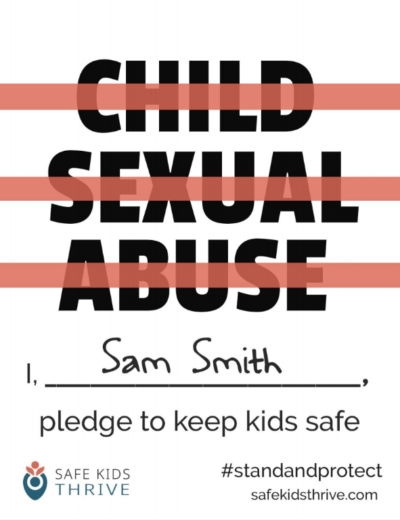 I Pledge to Keep Kids Safe Banner