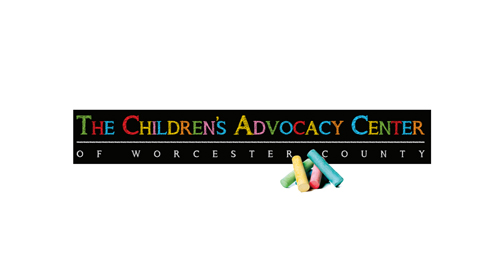 The Children's Advocacy Center of Worcester County logo with four pieces of chalk