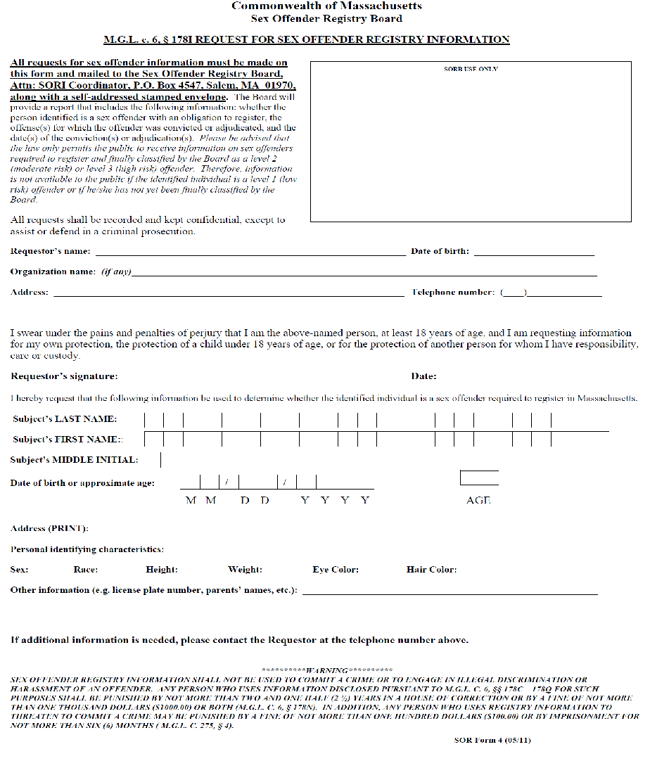 Screening Toolbox Massachusetts Criminal Background Checks Safe Kids   Sori 4 